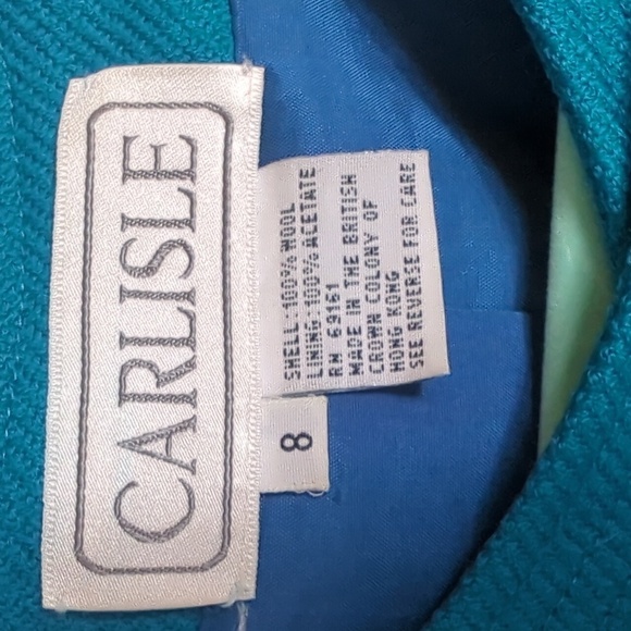 Carlisle Jacket Blazer Dark Turquoise Size 8 - Picture 3 of 6